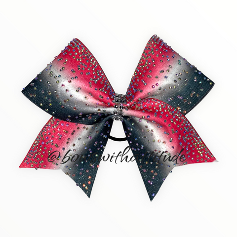3-Color Ombre Rhinestone Bow