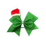 Holiday -Glitter Santa Hat Bow