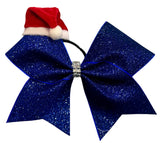 Holiday -Glitter Santa Hat Bow