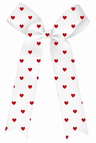 Sacred Heart Academy Competition Bows 2026-27 - White w/red Hearts