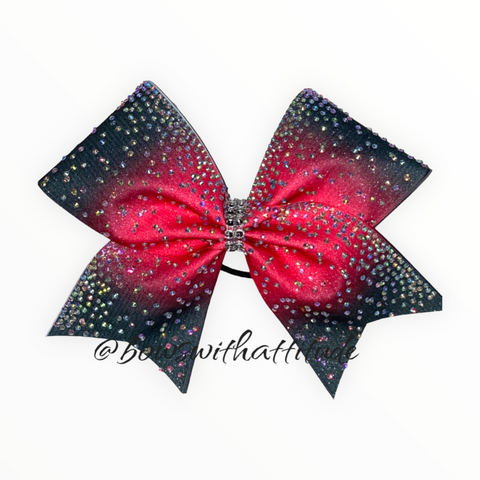 Rhinestones and Rainbows - Ombre Cheer Bow