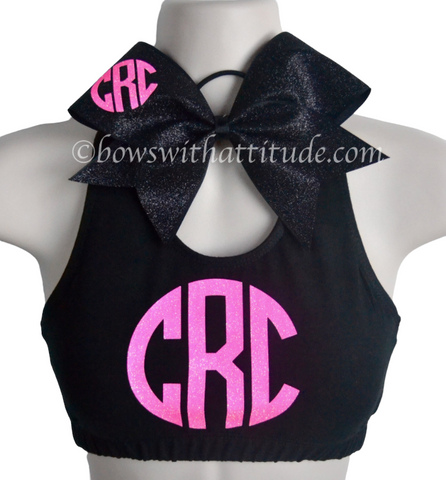 Monogram Sports Bra and Bow Set-Circle – Bows With Attitude & Spirit Wear